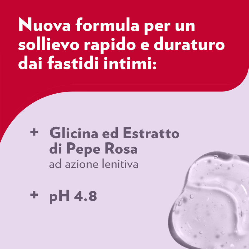 Gyno-Canesten Inthima Lenitivo, Detergente Intimo, Candida, Vaginosi, Glicina e Pepe rosa, Sollievo da Odori e Fastidi, Senza Saponi Conservanti e Coloranti, 200 ml