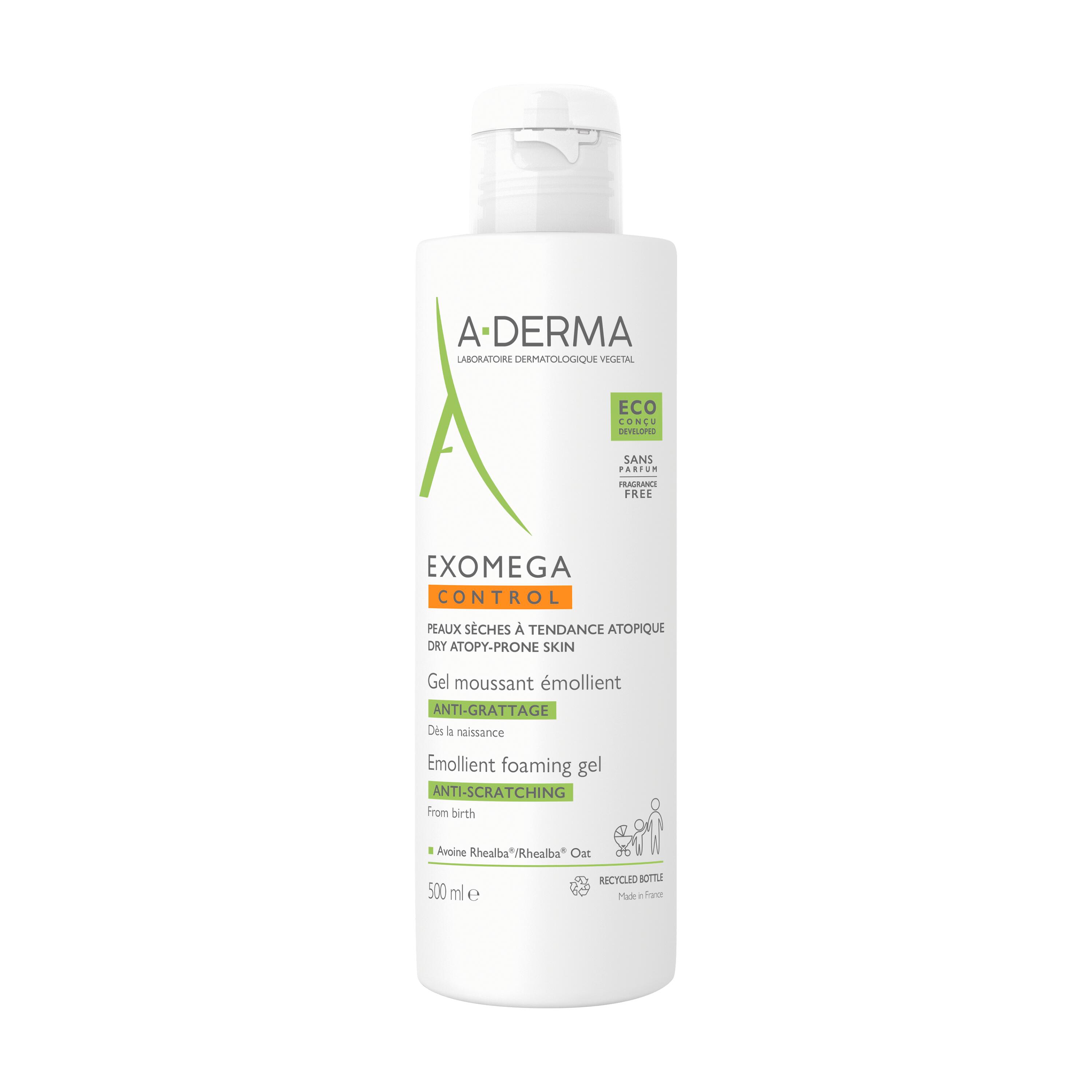 A-Derma Exomega Control - Gel Detergente Emolliente Per Pelle Secca A Tendenza Atopica 500 ml 