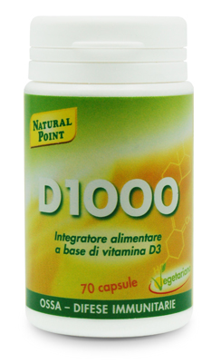 D1000 Natural Point - Integratore per le ossa e per le difese immunitarie - 70 capsule