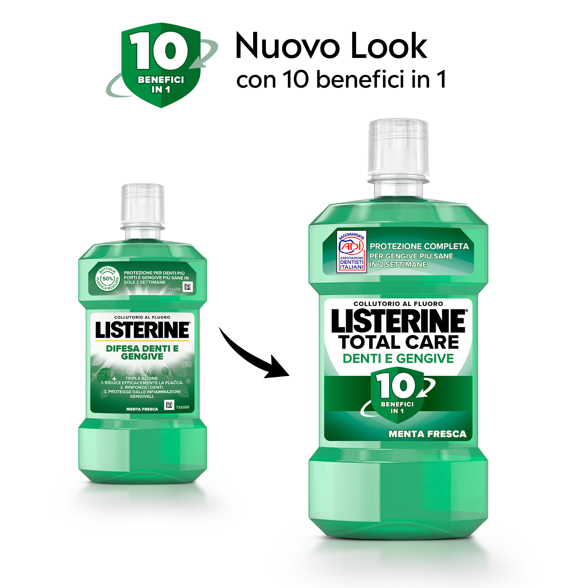 Listerine Total Care Difesa Denti E Gengive - Collutorio Alla Menta 500 ml