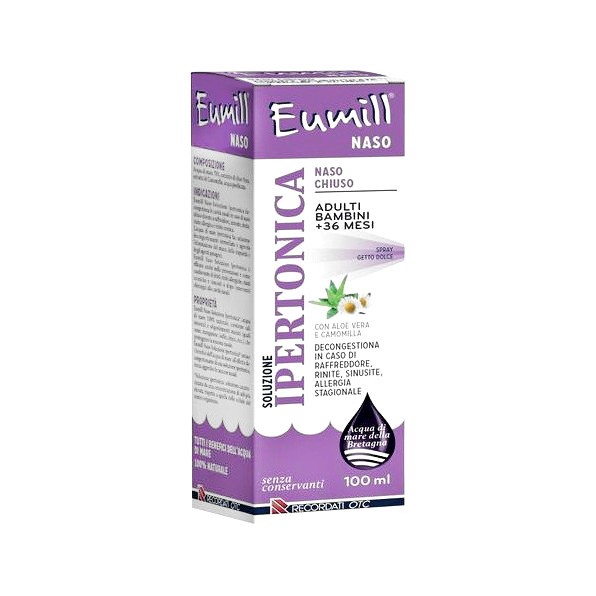 Eumill Naso Chiuso Soluzione Ipertonica Adulti e Bambini +36 Mesi 100 ml Eumill Naso Chiuso Soluzione Ipertonica Adulti e Bambini +36 Mesi 100 ml