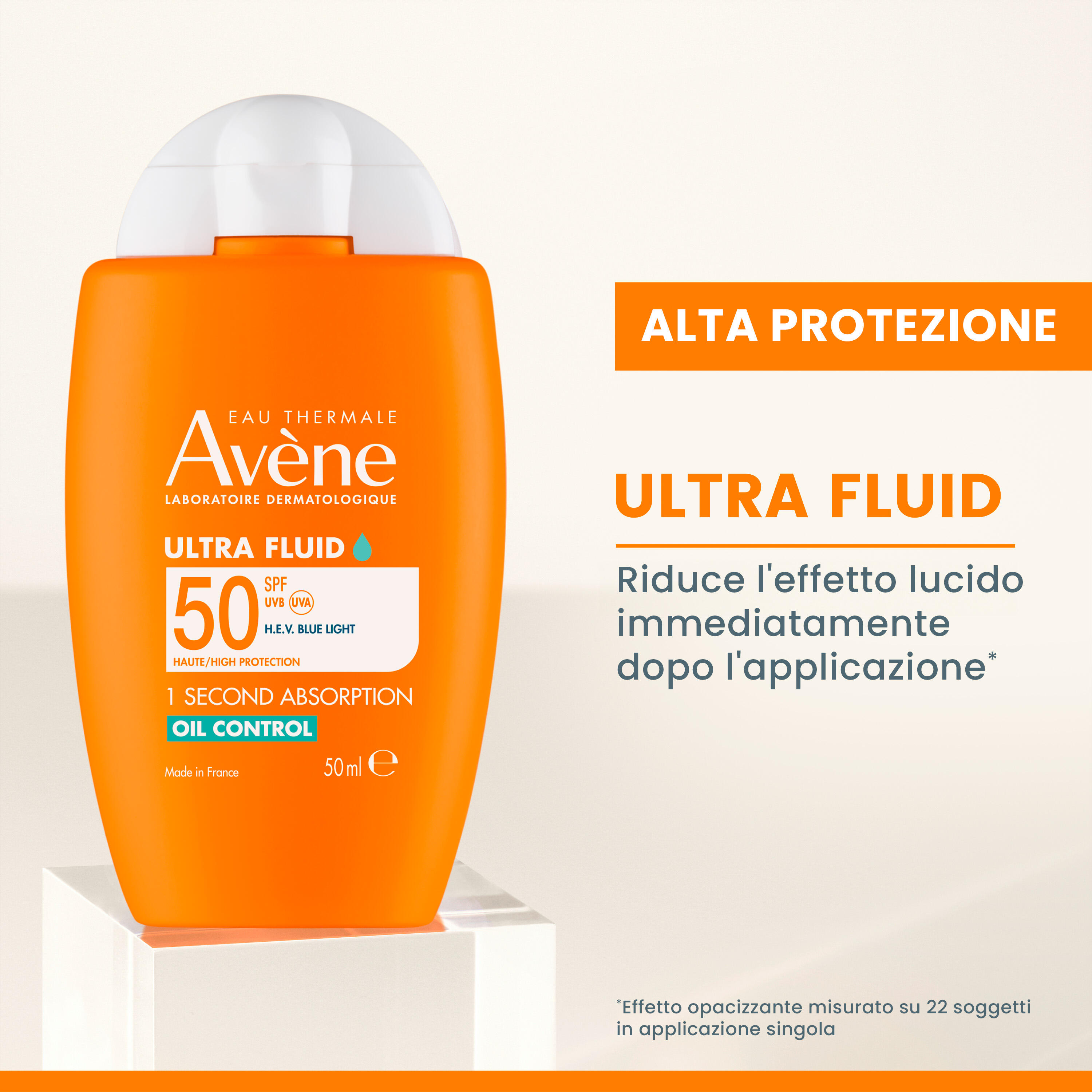 Avène Ultra Fluid Oil Control SPF50 - Protezione Solare Alta Viso 50 ml 