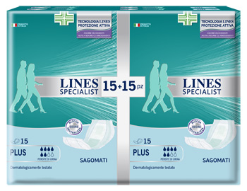 Lines Specialist Sagomato Plus Pannolone Incontinenza 30 Pezzi