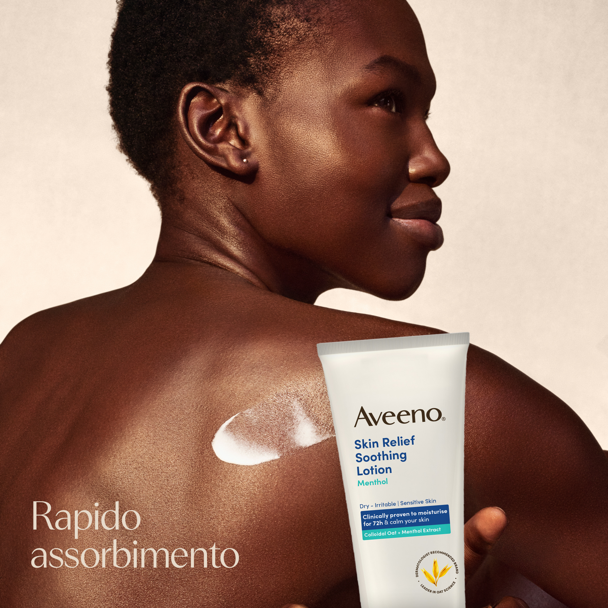 Aveeno Skin Relief - Crema Idratante Lenitiva Al Mentolo Per Pelli Secche 200 ml