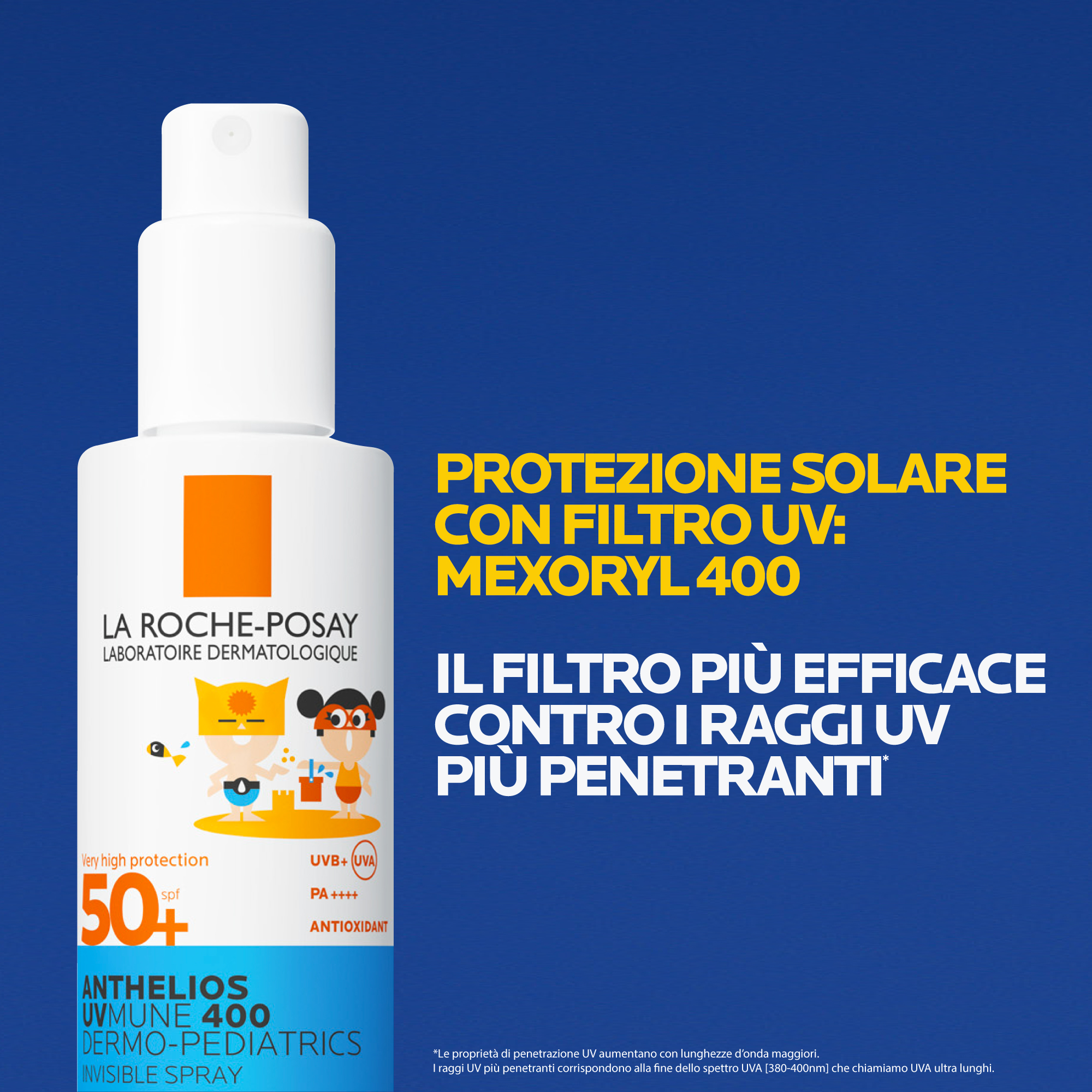 La Roche-Posay - Anthelios Uvmune 400 Dermo-Pediatrics Spray Invisibile SPF50+ Bambini 200 ml