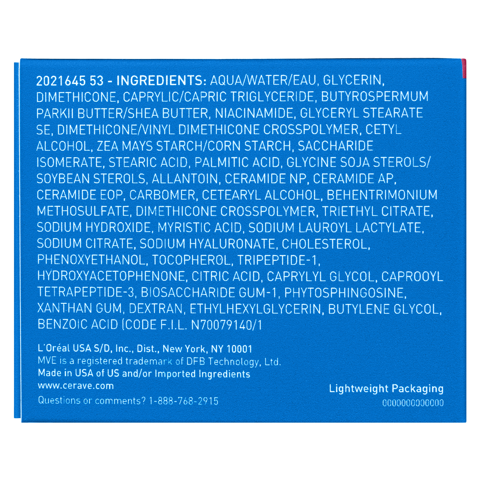 CeraVe - Acqua Gel Viso Idratante Con Acido Ialuronico, Niacinamide E 3 Ceramidi Essenziali 48 ml