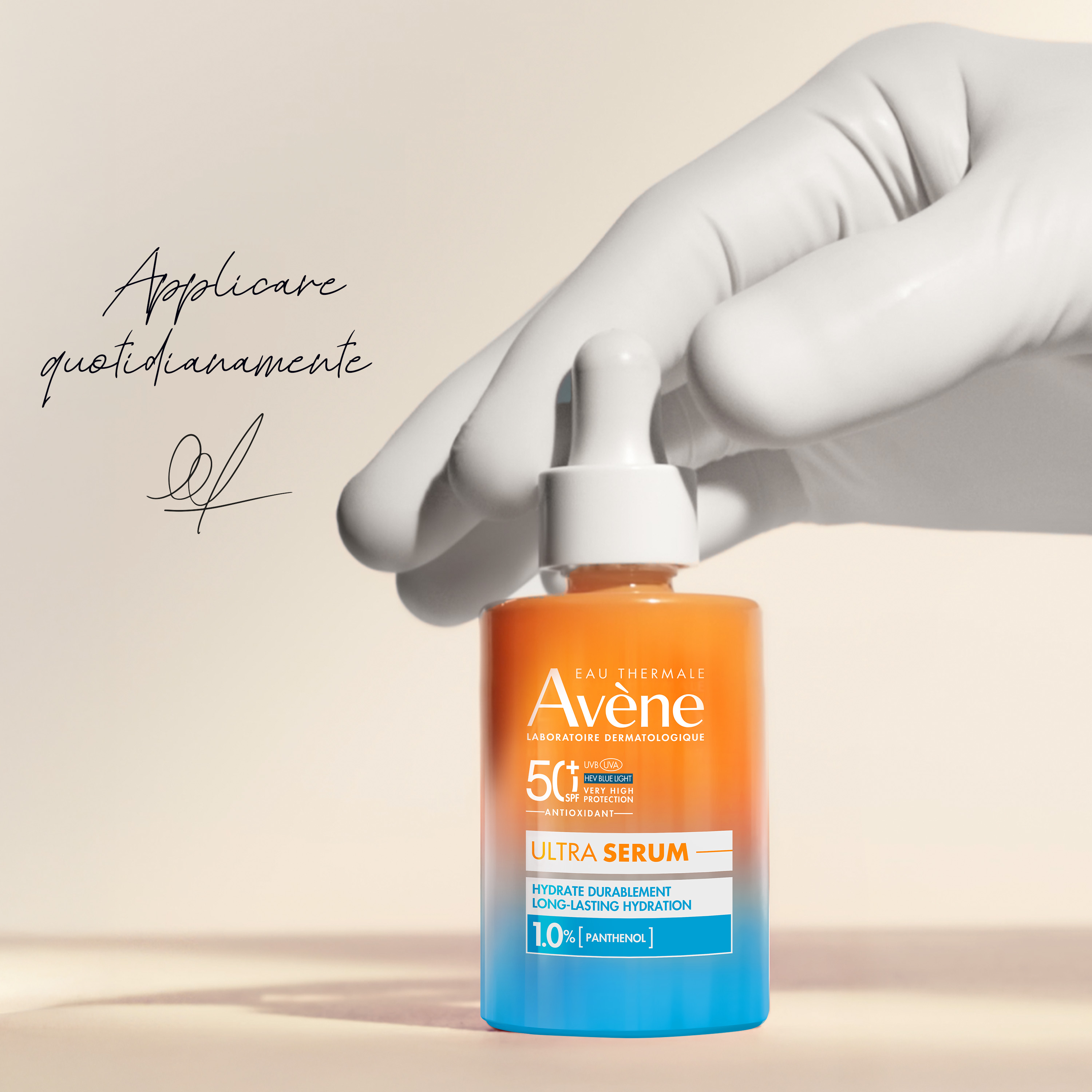 Avène - Eau Thermale Ultra Siero SPF50+ Idrata A Lungo - Protezione Solare Molto Alta Viso 30 ml