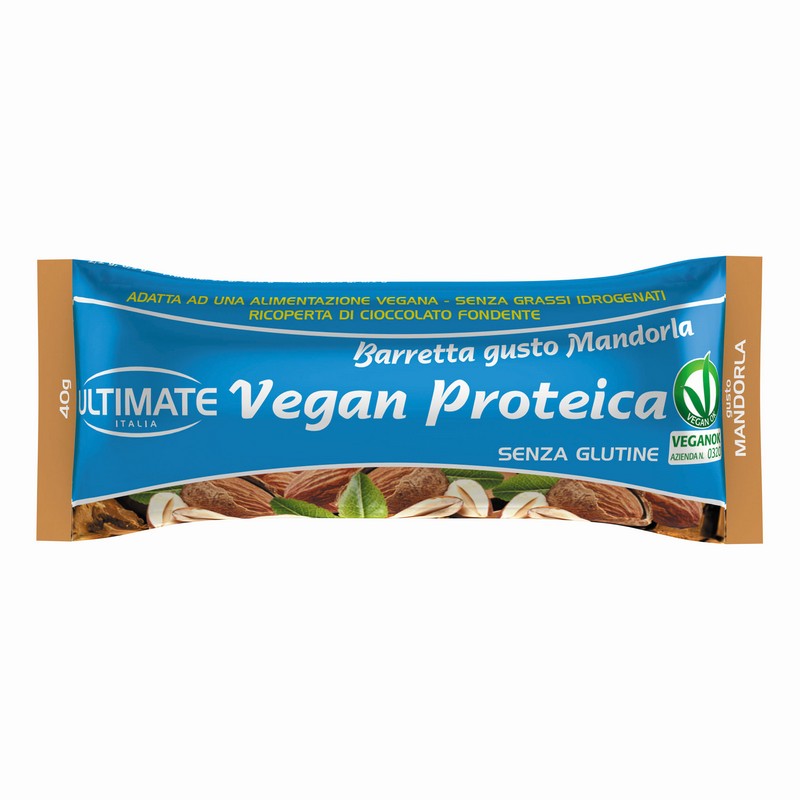 Ultimate Italia - Barretta Proteica Vegana Gusto Mandorla Da 40 g