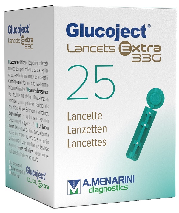 GLUCOJECT LANCETS EX G33 25PZ