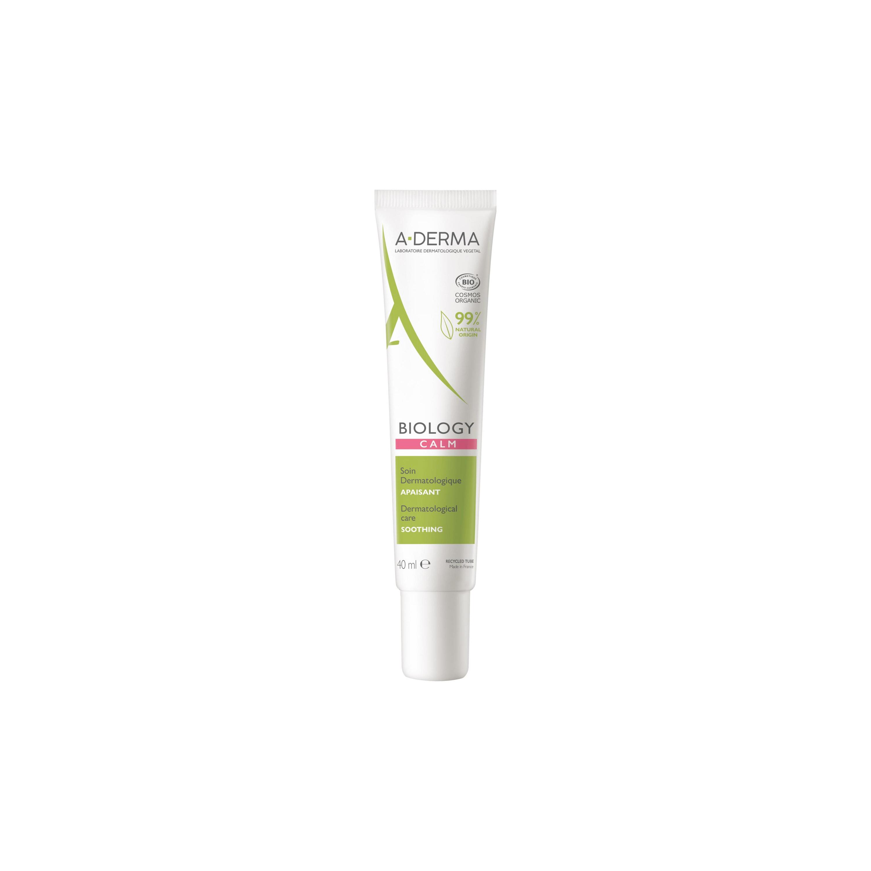 A-Derma Biology Calm - Trattamento Dermatologico Lenitivo Per Pelle Reattiva E Intollerante 40 ml