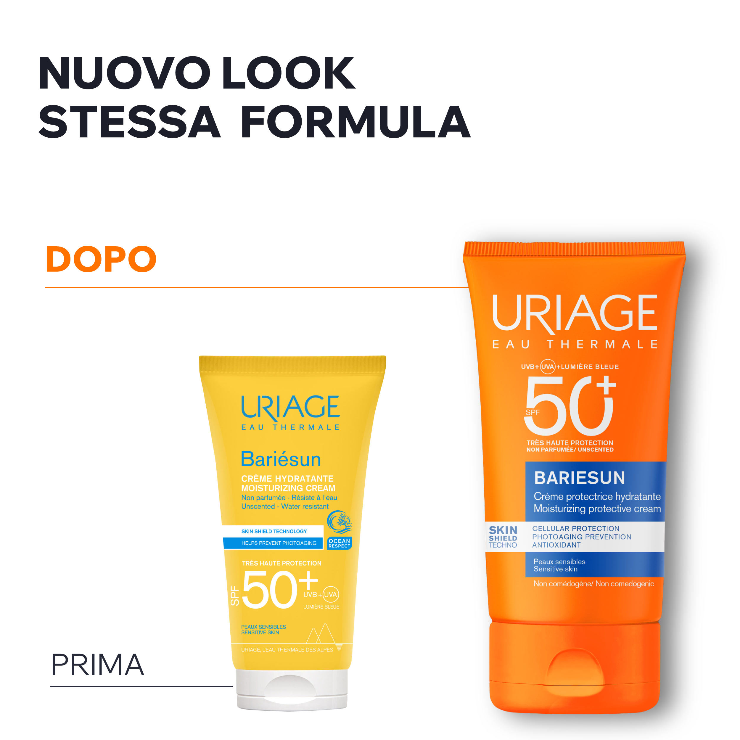 Uriage - Bariésun Crema Solare Protettrice Idratante SPF50+ Senza Profumo Viso 50 ml
