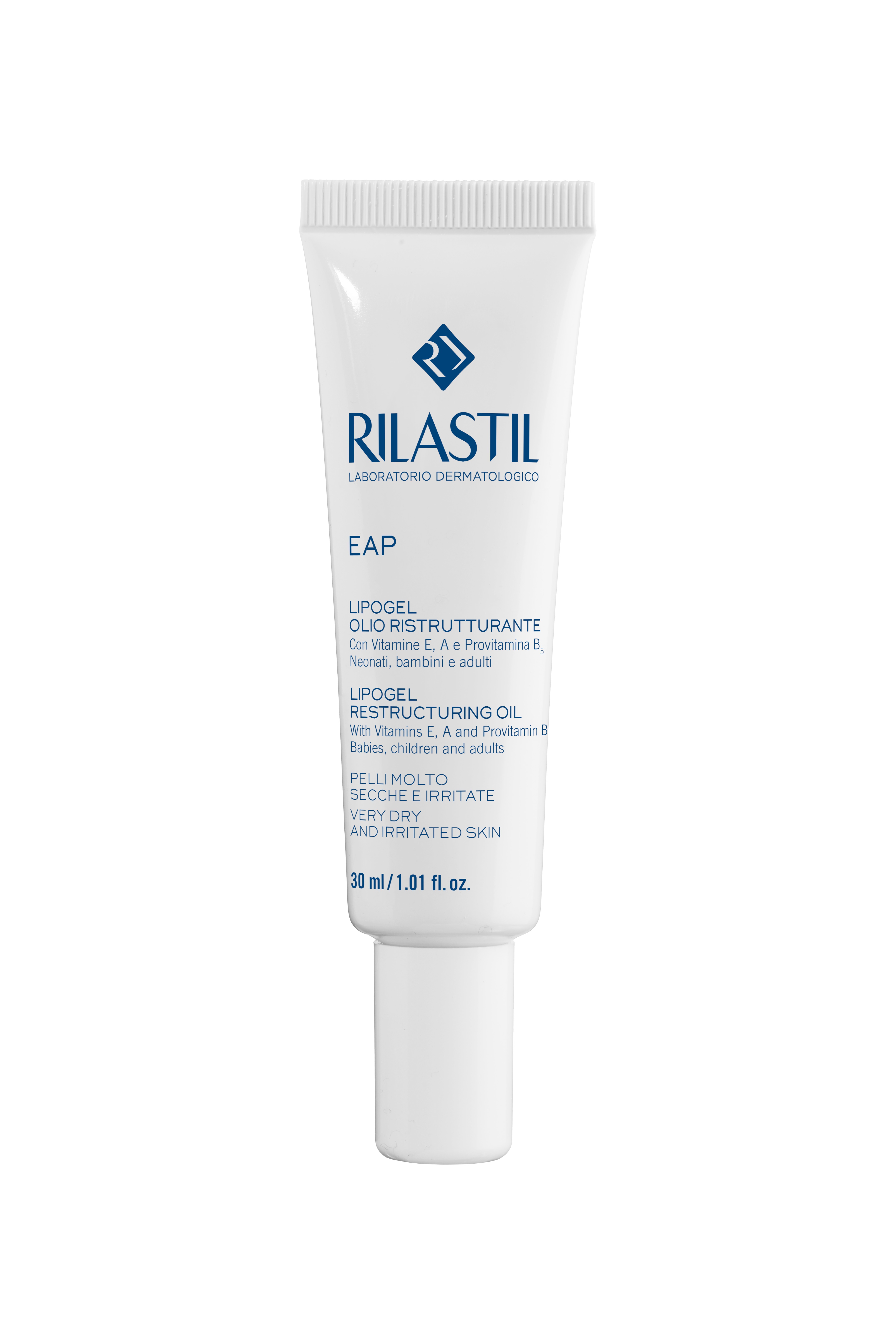 Rilastil EAP - Lipogel Olio Ristrutturante Viso e Corpo Per Pelli Molto Secche E Irritate 30 ml