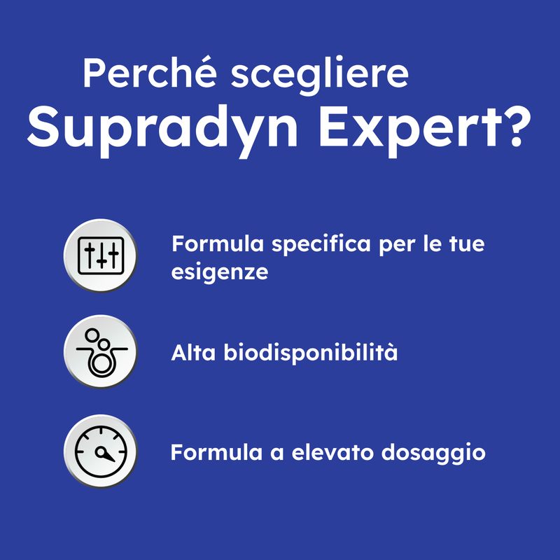 Supradyn Expert Magnesio Completo 5 sali in 1, tra cui Magnesio Bisglicinato, Citrato, Ossido 60 cps