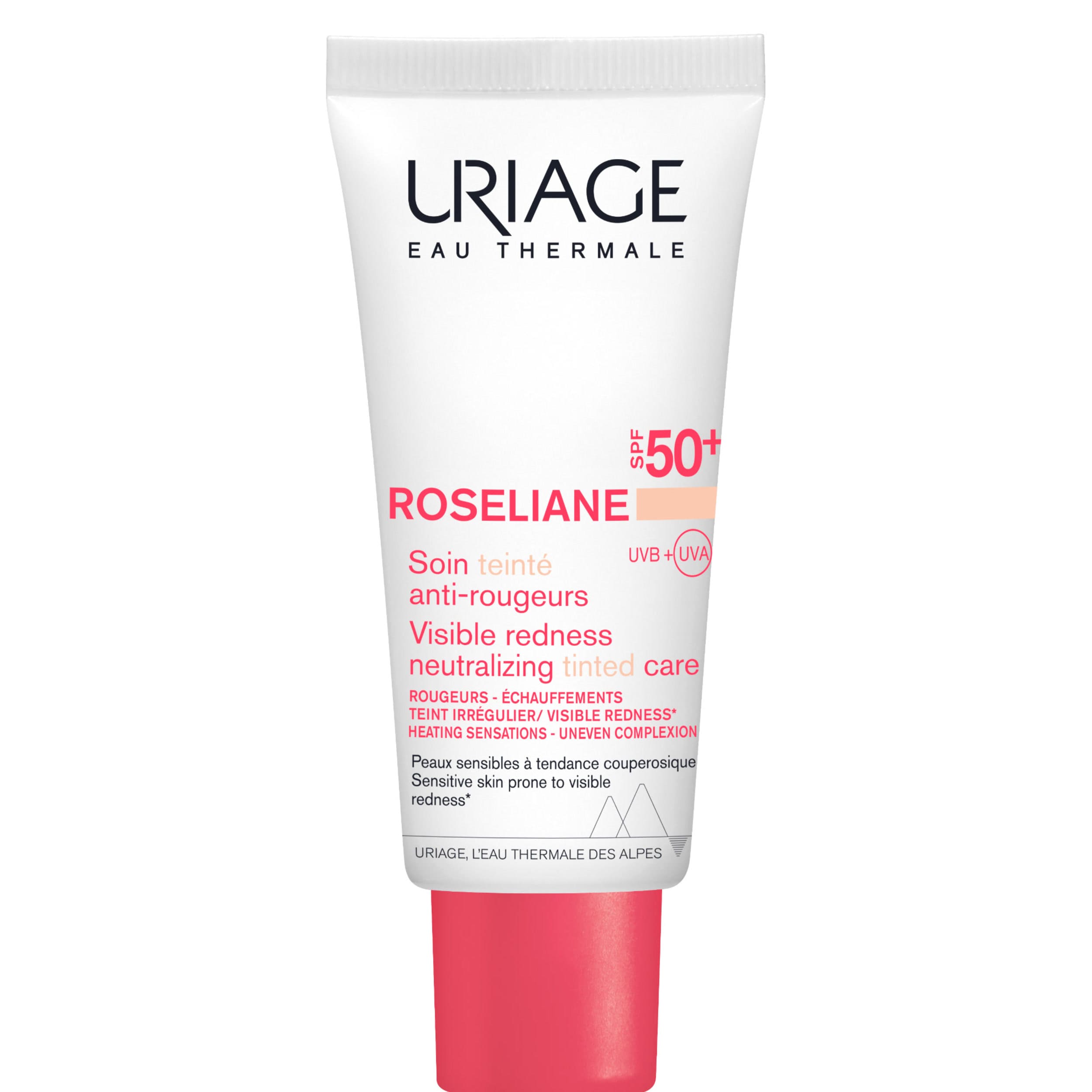 Uriage - Roseliane - Crema Colorata Anti-Rossori SPF50+ Lenitiva Viso 40 ml - Tonalità Chiara