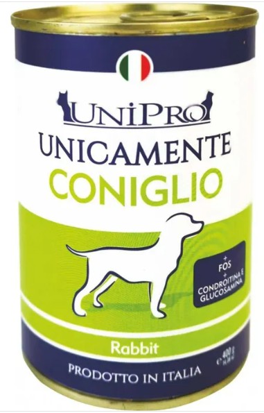 UNIPRO CANE MONOPROTEICO CONIGLIO 400GR (lattina)