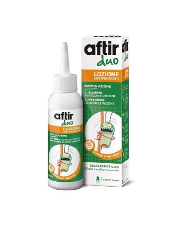 Aftir Duo Lozione Antipidocchi A Doppia Azione 100 ml Aftir Duo Lozione Antipidocchi A Doppia Azione 100 ml