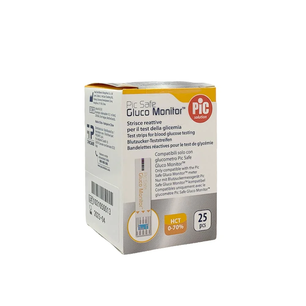  Pic Safe Gluco Monitor Strisce reattive per il Test della Glicemia, 25 strisce