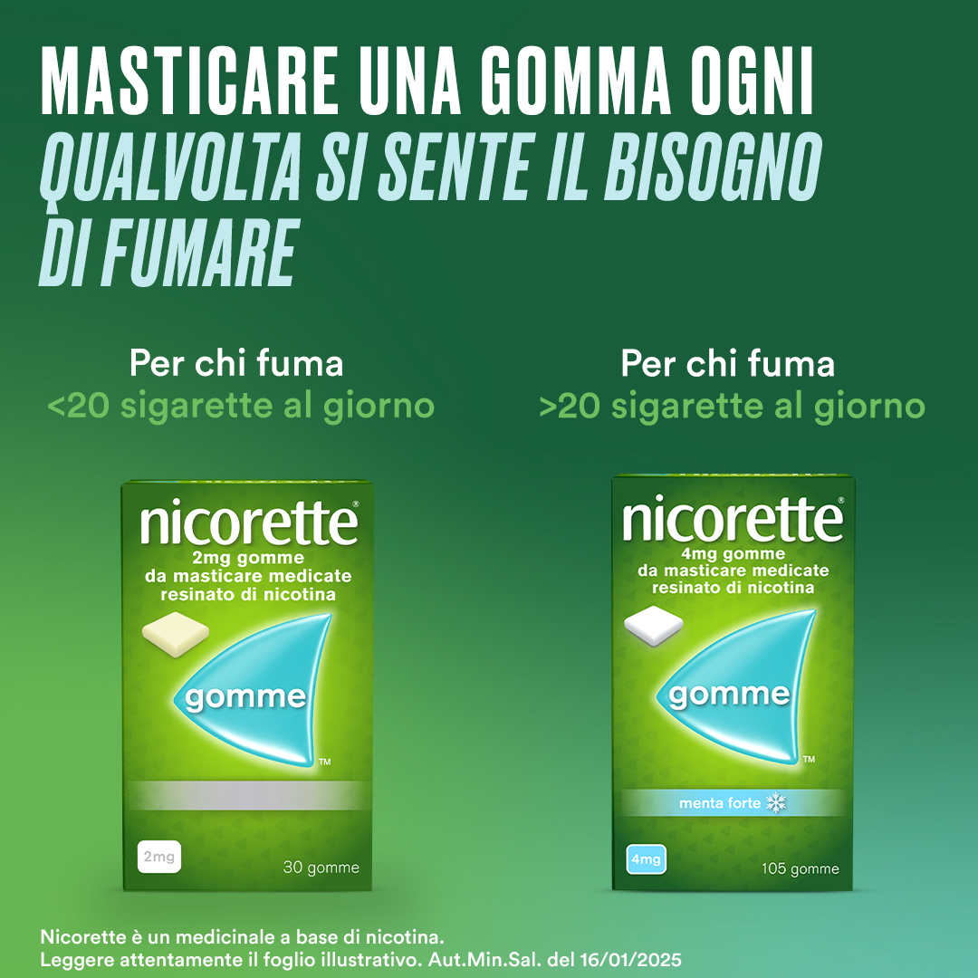 Nicorette 30 2Mg Gomme Masticabili Smettere di Fumare Nicorette 30 2Mg Gomme Masticabili Smettere di Fumare
