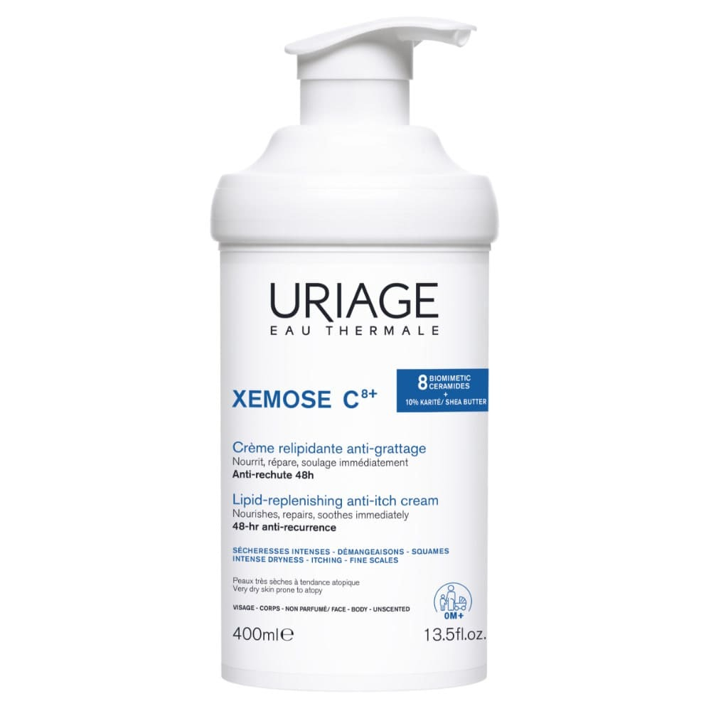Uriage Xémose Crema Liporestitutiva Anti-irritazioni per pelle secca, a tendenza atopica di viso e corpo che lenisce le sensazioni di prurito e dà comfort a lunga durata 200 ml