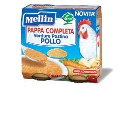 Mellin Pappa Completa Verdura Pastina Pollo 2 x 250 g Mellin Pappa Completa Verdura Pastina Pollo 2 x 250 g