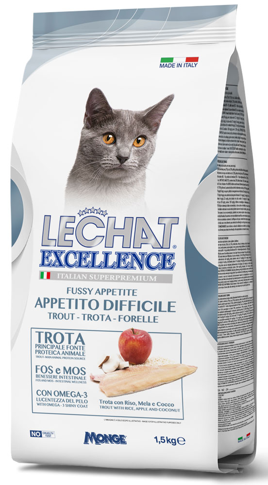 LECHAT GATTO EXCELLENCE FUSSY APPETITE TROTA 1,5KG