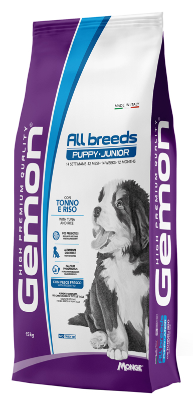 GEMON AB PUPPY TONNO RISO 15KG