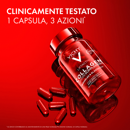 Vichy - Liftactive - Collagen 60 Capsule - Integratore Per Pelle, Capelli E Unghie