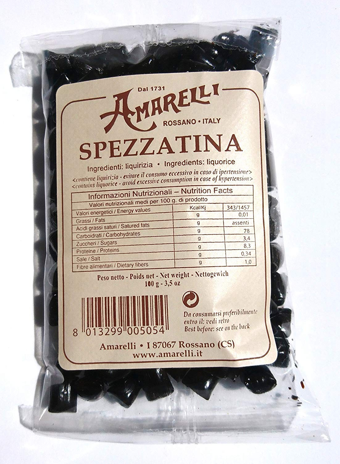 Amarelli Liquirizia Spezzatina In Busta 100g Amarelli Liquirizia Spezzatina In Busta 100g
