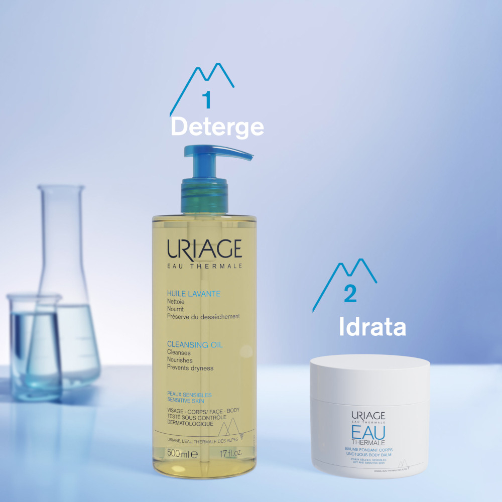 Uriage Olio Detergente Lavante Viso e Corpo 500 ml