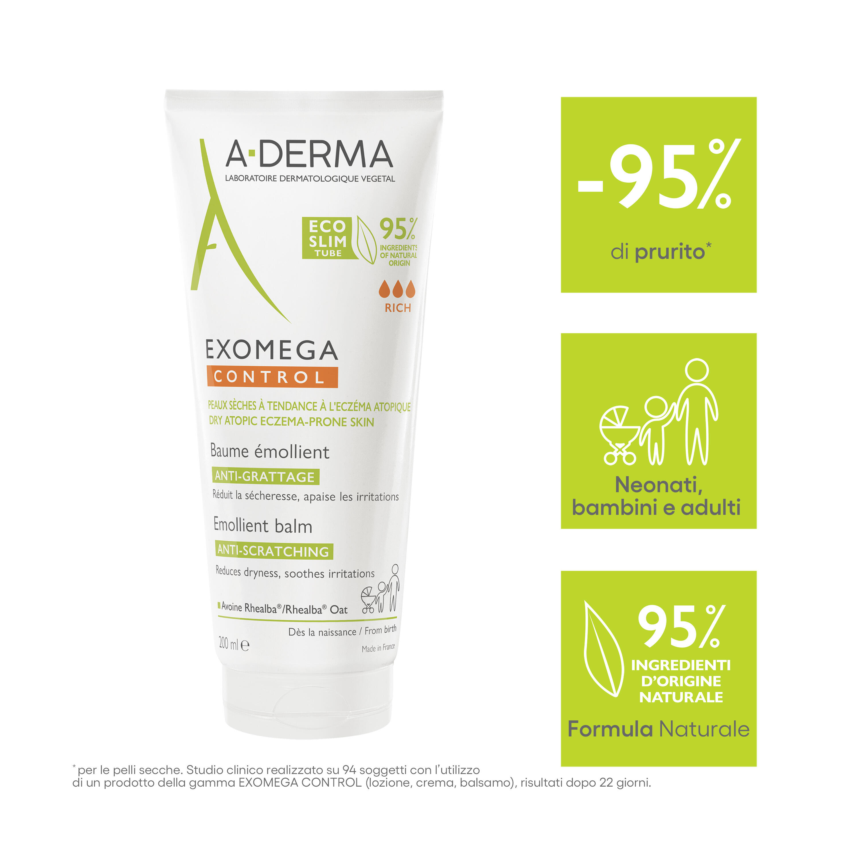 A-Derma Exomega Control - Balsamo Emolliente Anti-Grattage 200 ml