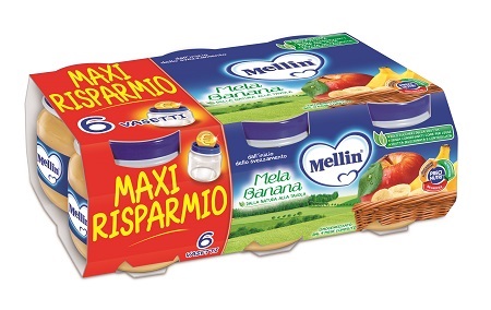 Mellin Mela Banana Omogeneizzato Di Frutta 6x100 g Mellin Mela Banana Omogeneizzato Di Frutta 6x100 g