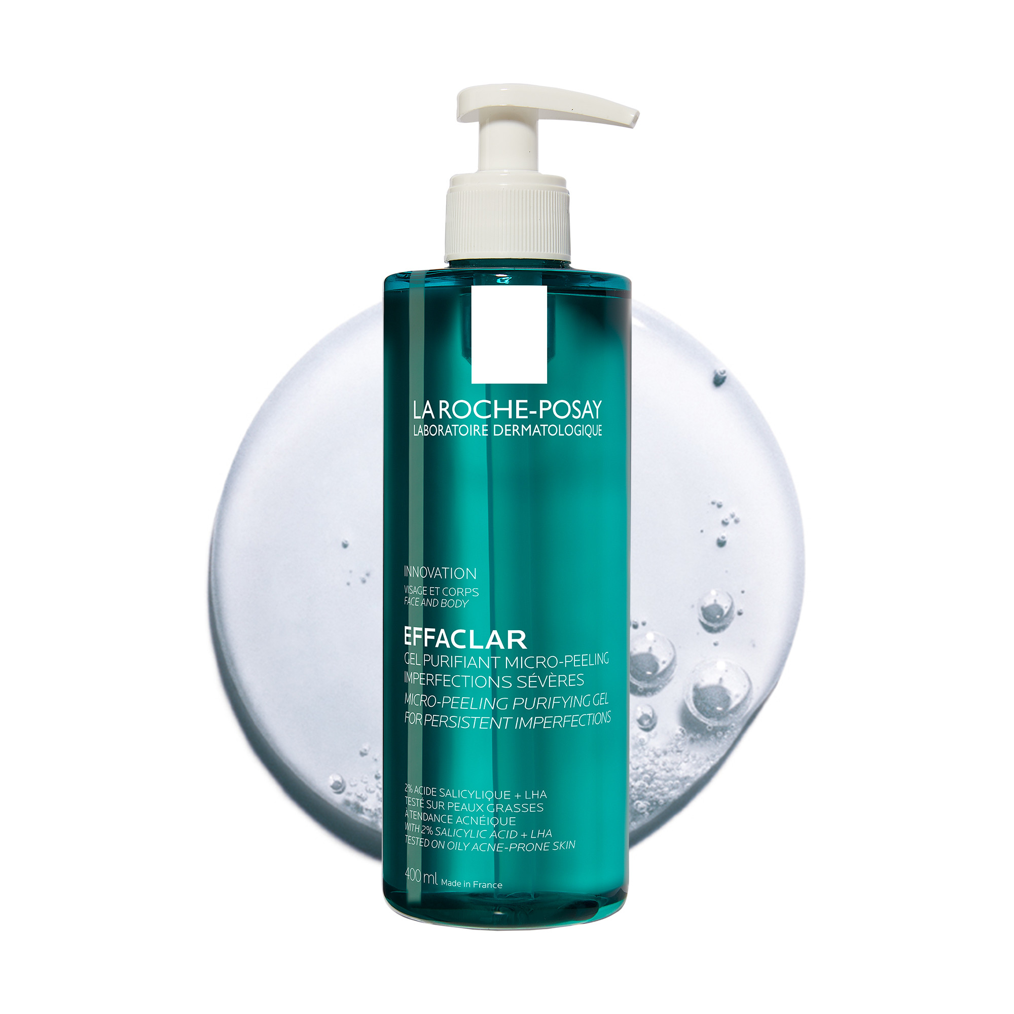 La Roche-Posay Effaclar - Gel Purificante Micro-Peeling Per Pelle Mista, Grassa o Acneica 400 ml