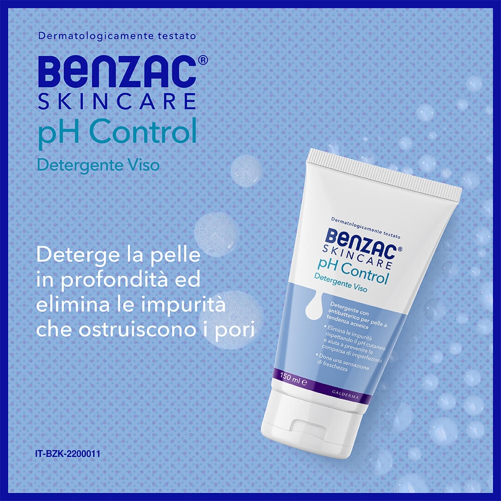 Benzac Skincare pH Control, Detergente Viso, Anti Acne, con Antibatterico, Elimina le Impurità e Rispetta il pH Cutaneo, con Gluconolattone e Zinco 150ml Benzac Skincare pH Control, Detergente Viso, Anti Acne, con Antibatterico, Elimina le Impurità e Rispetta il pH Cutaneo, con Gluconolattone e Zinco 150ml