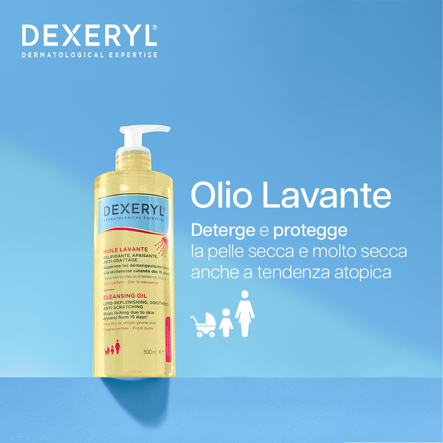 Dexeryl Olio Lavante - Detergente Antiprurito Per Pelle Secca E A Tendenza Atopica 500 ml