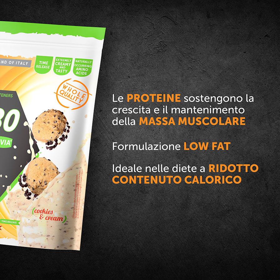 Named Sport - Creamy Protein 80 Cookies & Cream Polvere 500 g - Proteine Del Siero Del Latte
