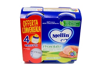 Mellin Omogeneizzato di Prosciutto 4 x 80 g Mellin Omogeneizzato di Prosciutto 4 x 80 g