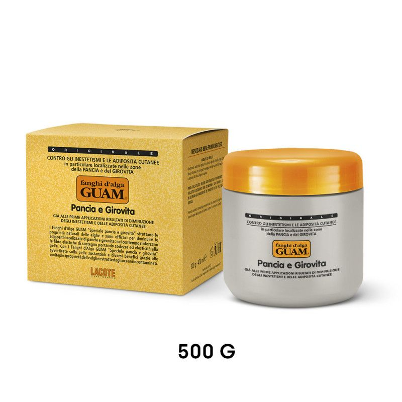Fanghi d'Alga Guam Pancia e Girovita - Trattamento Anticellulite - Vaso da 500 g Fanghi d'Alga Guam Pancia e Girovita - Trattamento Anticellulite - Vaso da 500 g