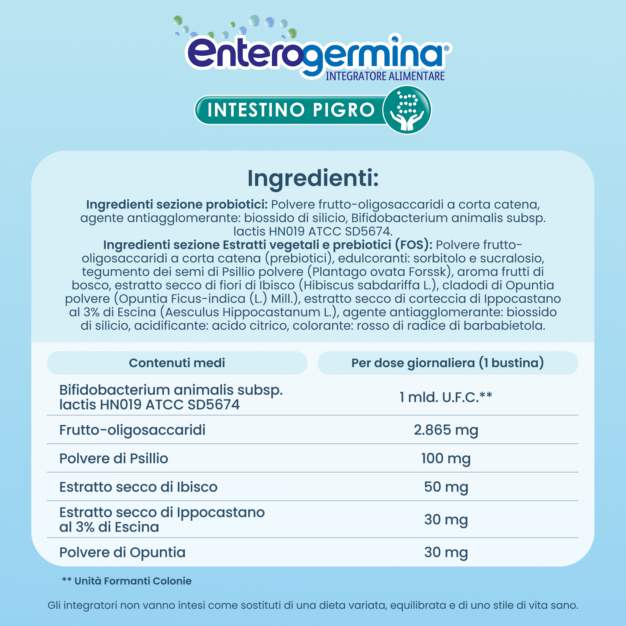 Enterogermina Intestino Pigro 20 Bustine Gusto Frutti di Bosco - Integratore Con Fermenti Lattici, Probiotici E Prebiotici Per La Regolarità Intestinale