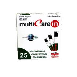 Multicare In Colesterolo Strisce Misurazione Glucosio 25 Pezzi