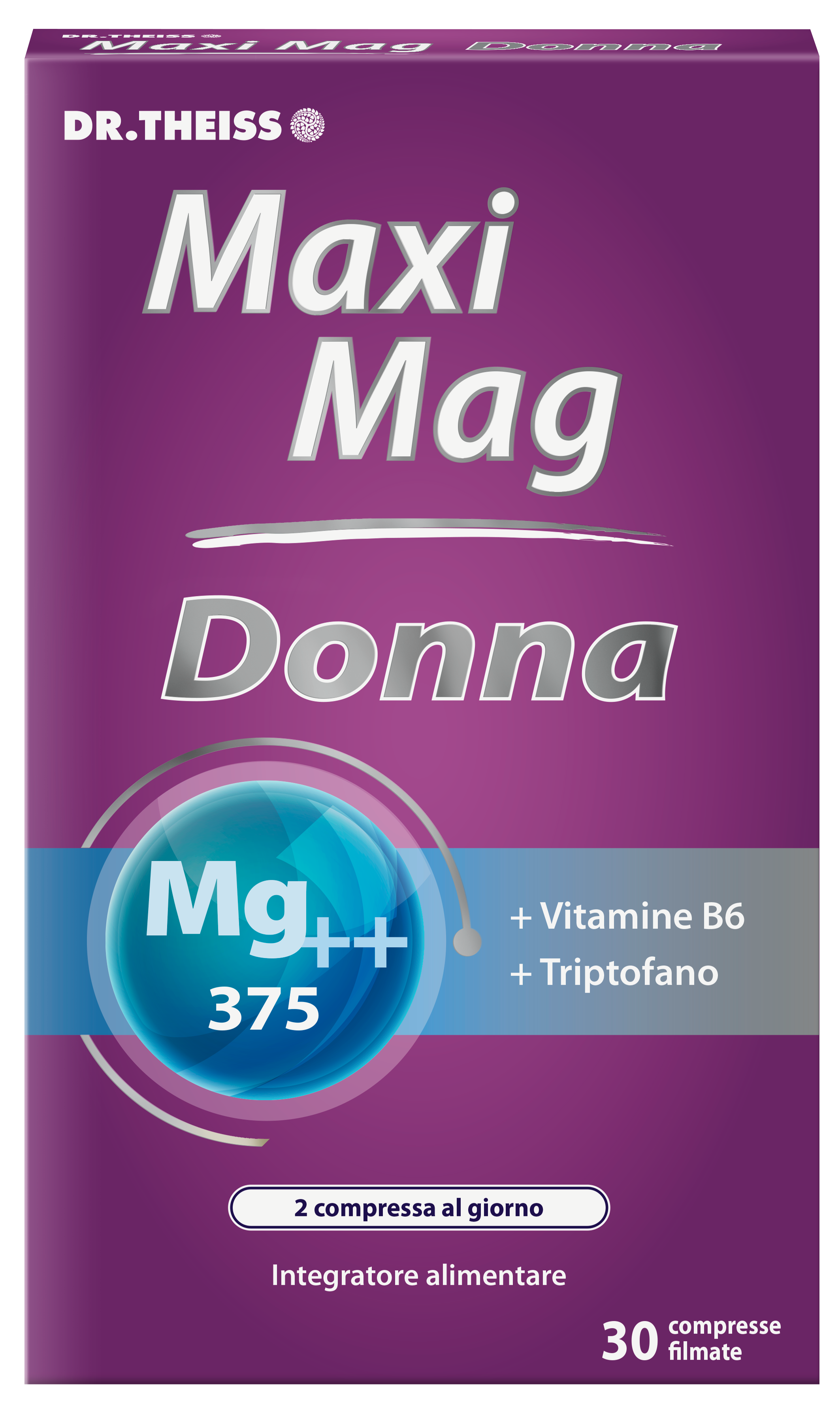 Dr. Theiss - Maxi Mag Magnesio Donna 30 Compresse - Integratore Per Il Benessere Femminile 