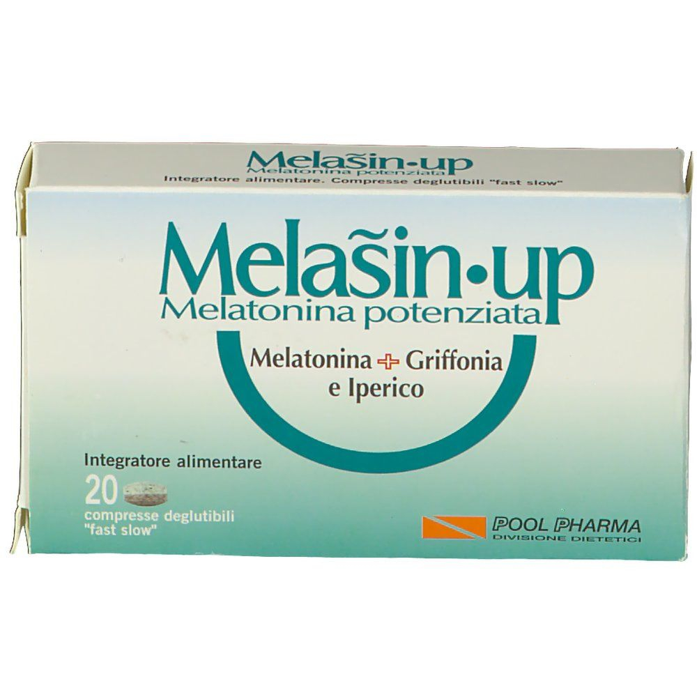 Melasin-Up Melatonica potenziata equilibrio del sonno e benessere mentale 20 compresse