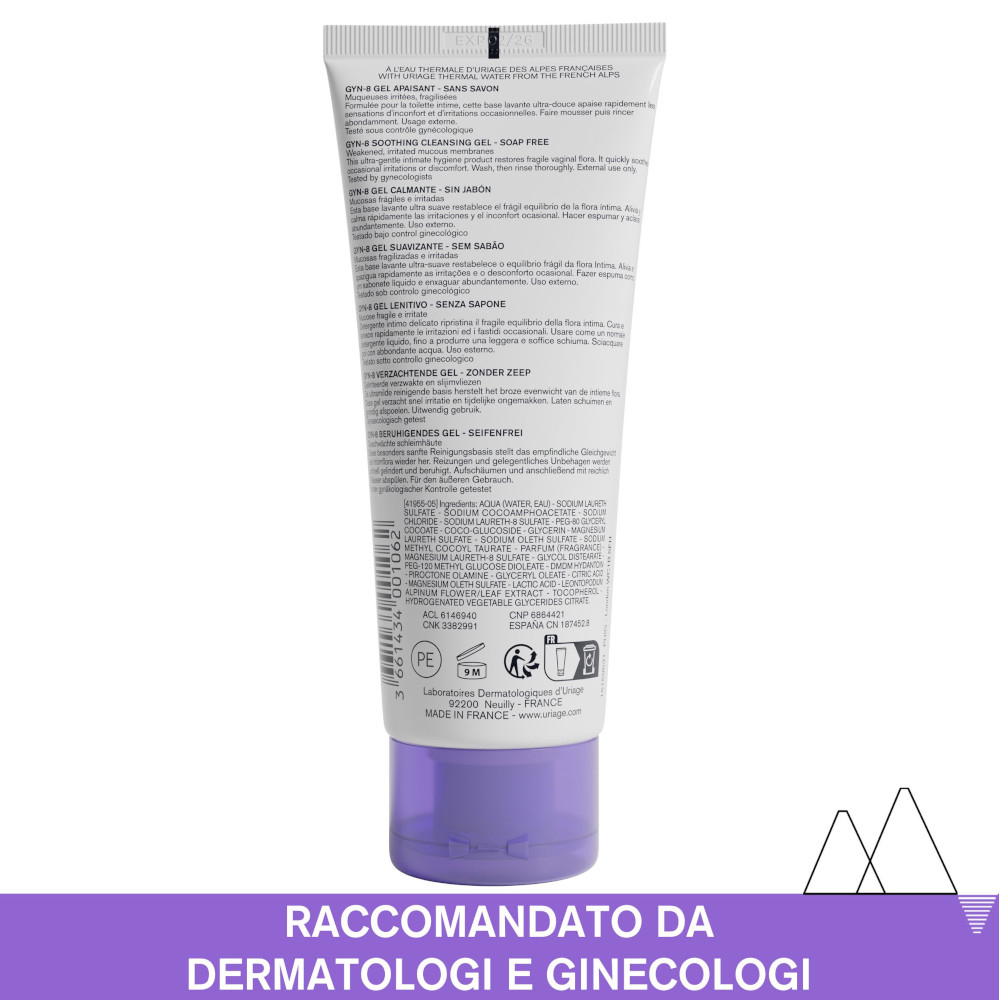 URIAGE GYN-8 Detergente intimo lenitivo per la zona intima irritata per preservare l'equilibrio naturale -100ML URIAGE GYN-8 Detergente intimo lenitivo per la zona intima irritata per preservare l'equilibrio naturale -100ML