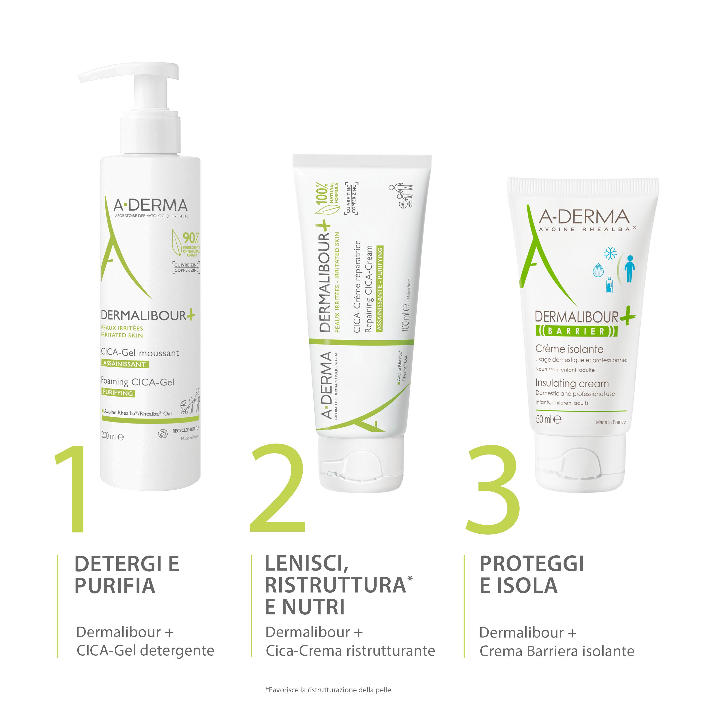 A-Derma Dermalibour+ - Cica Gel Detergente Purificante Per Pelli Irritabili 200 ml