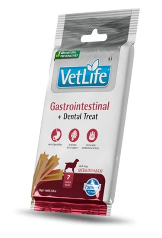 FARMINA VET LIFE CANE SNACK GASTROINTESTINAL MEDIUM/MAXI ADULT 110GR