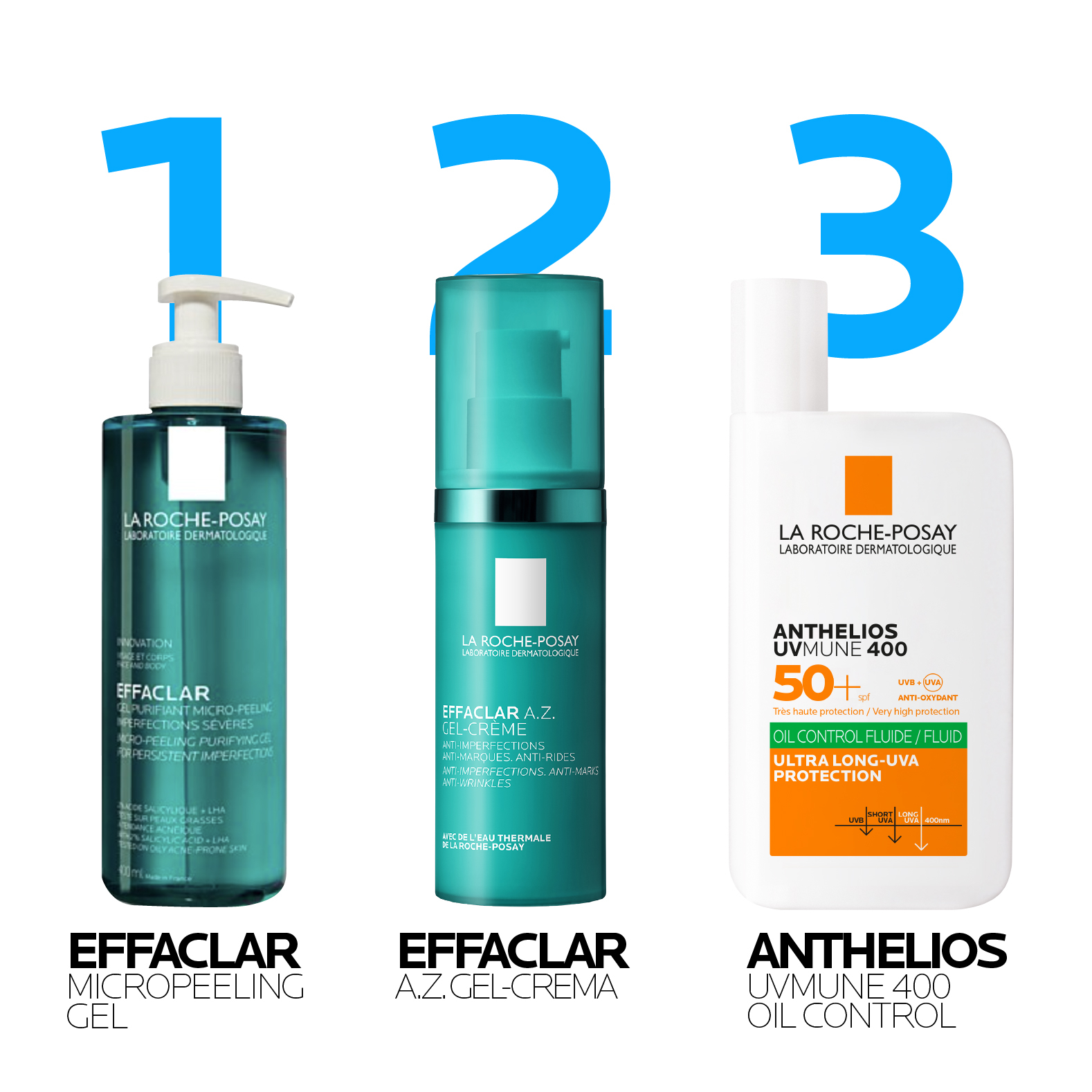 La Roche-Posay Effaclar A.Z. Gel-Crema con acido azelaico: azione anti-imperfezioni, anti-segni e anti-rughe per pelle adulta mista, grassa o a tendenza acneica 40ml