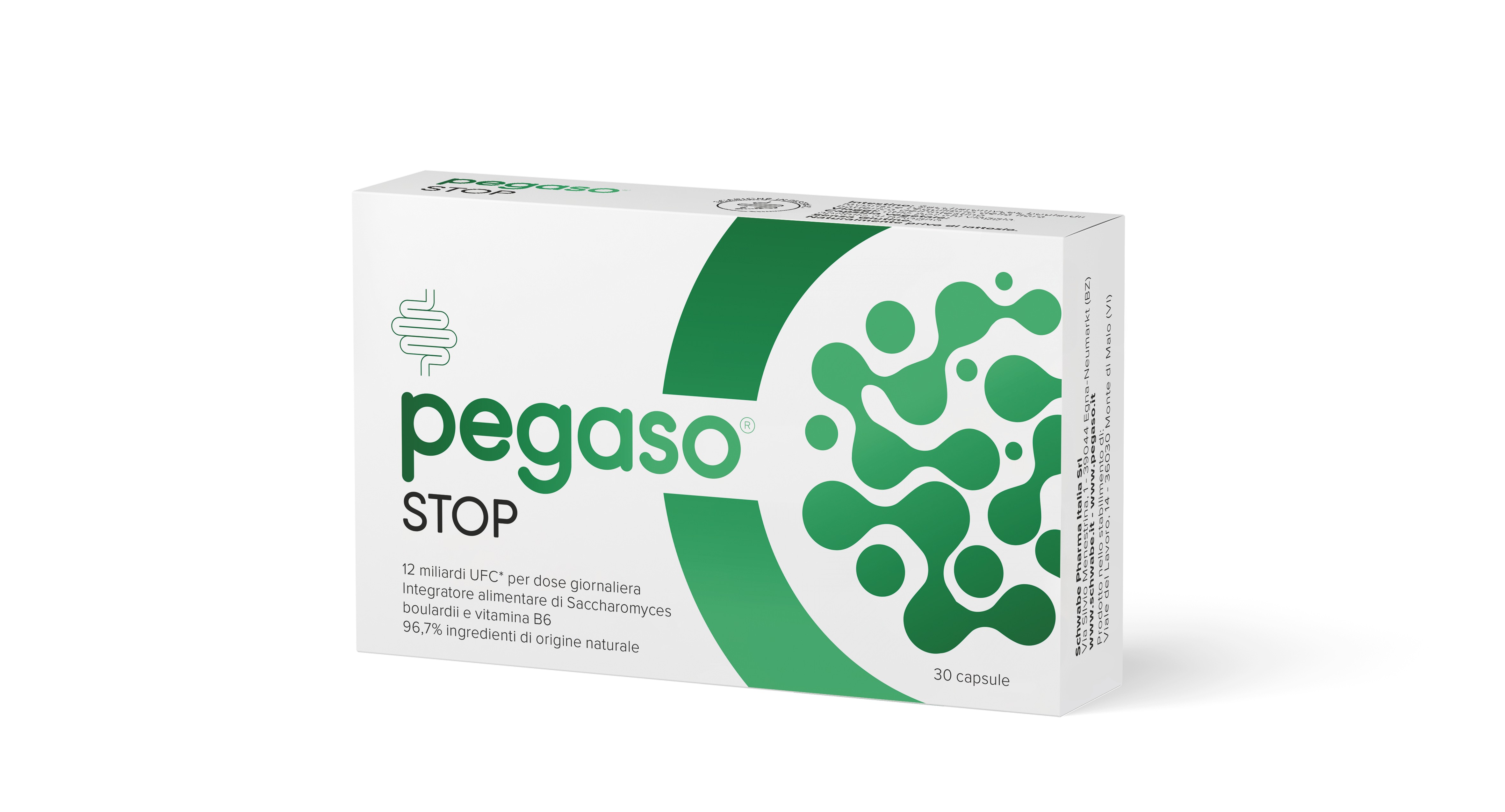 Schwabe Pharma - Pegaso Stop 30 Capsule - Integratore Per Il Riequilibrio Intestinale