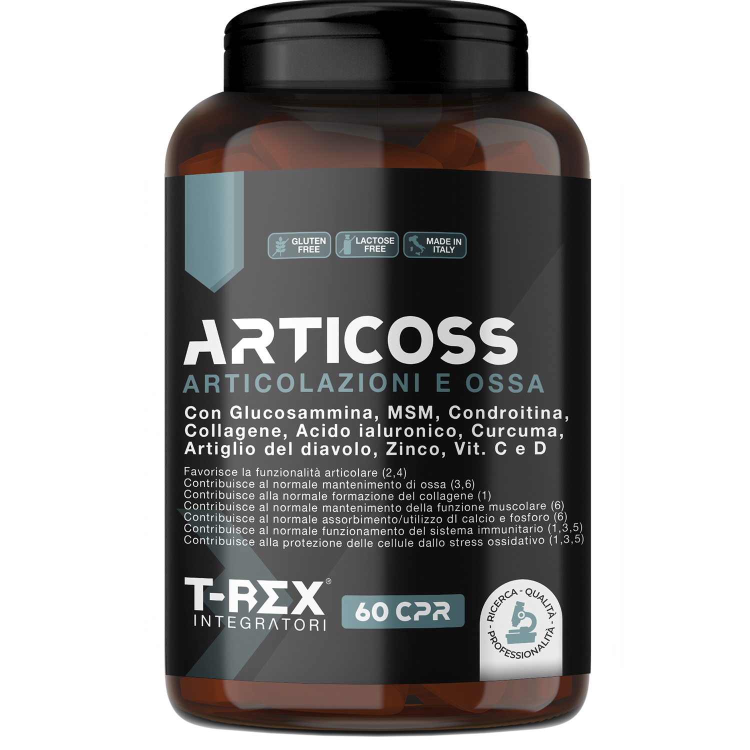 T-Rex Integratori Articoss 60 Compresse - Integratore Per Articolazioni E Ossa