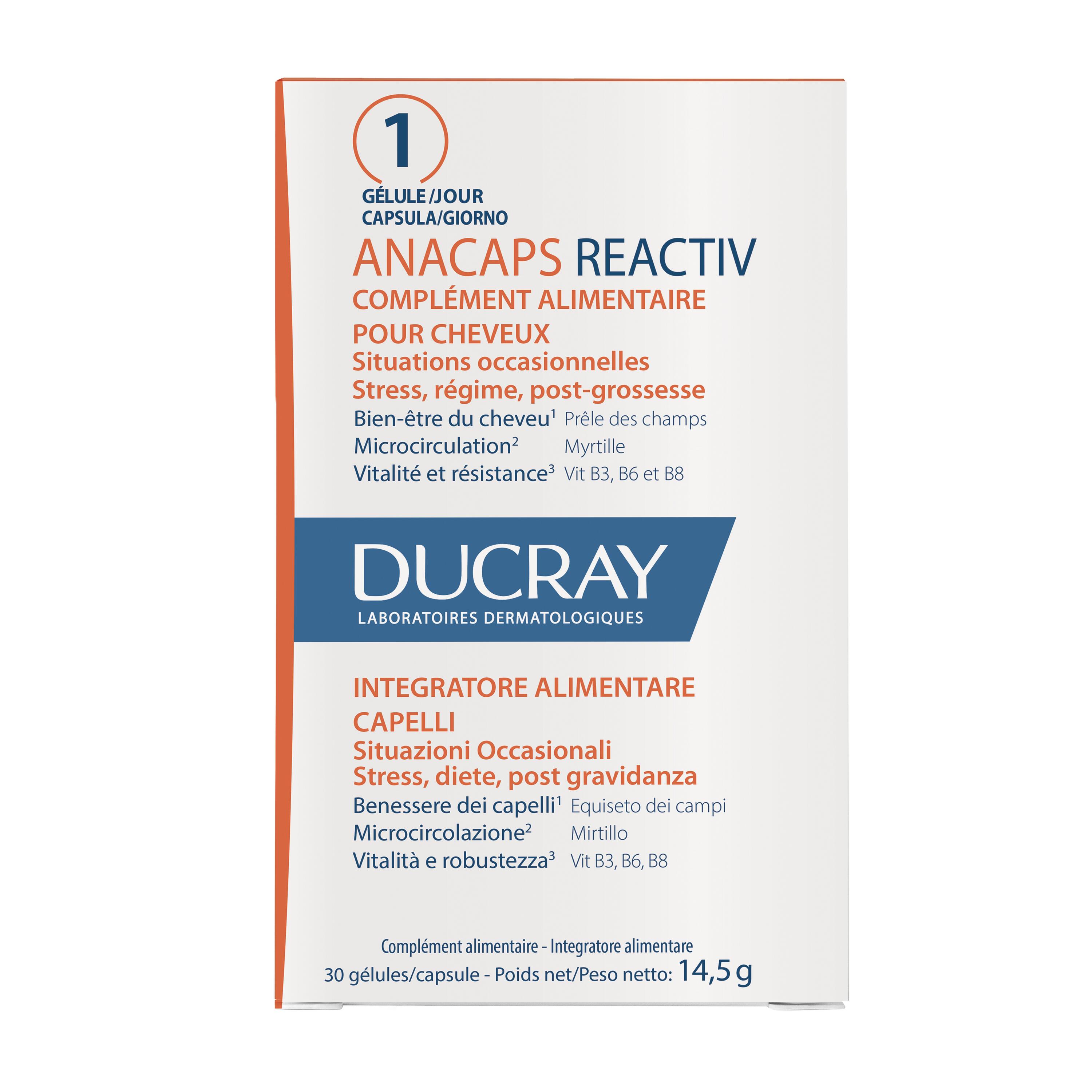 Ducray Anacaps Reactiv 30 Capsule - Integratore Per Capelli In Situazione Occasionale
