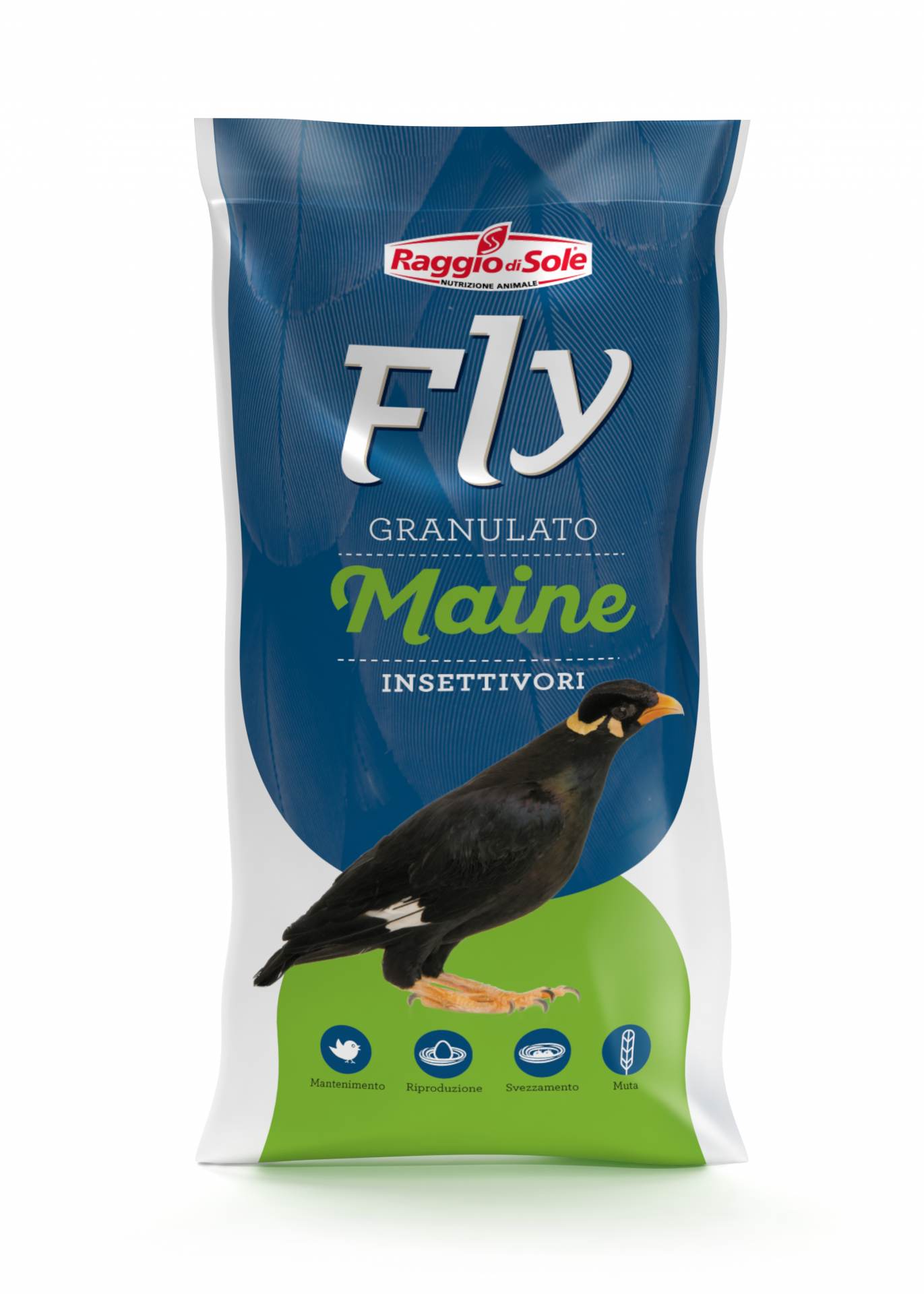 RAGGIO DI SOLE FLY MANGIME VOLATILI INSETTIVORI MAINE GRANULATO NERO 1KG