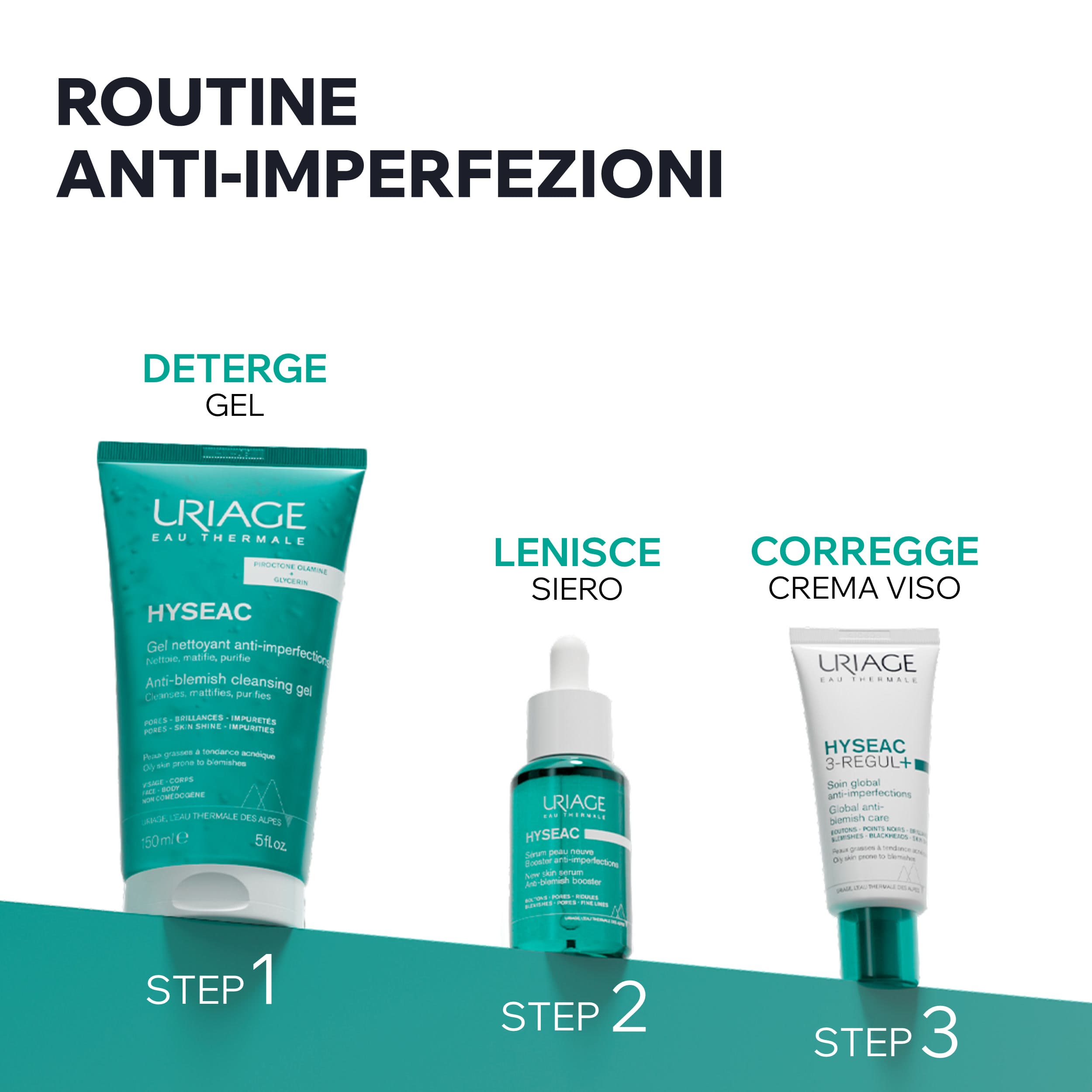 Uriage - Hyséac 3-Regul+ - Trattamento Globale Anti-Imperfezioni Viso 40 ml